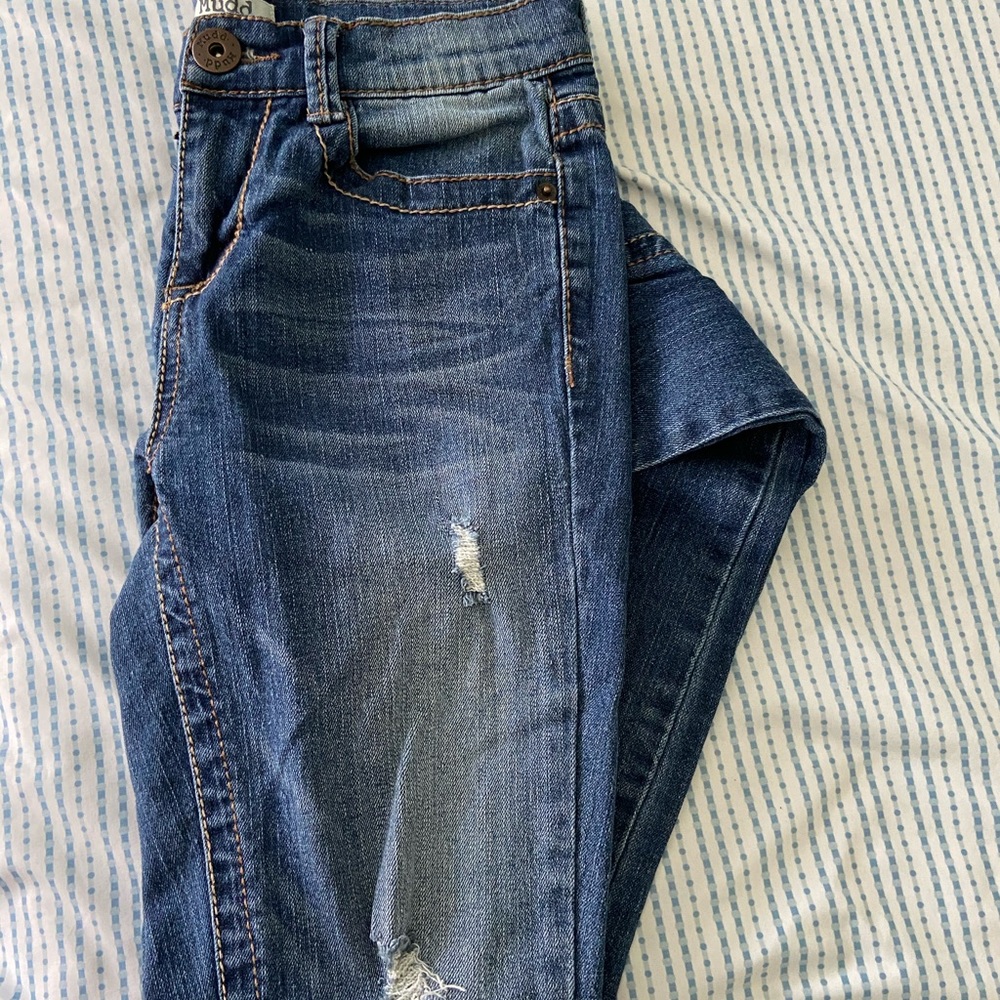 Blue Ripped Skinny Jeans